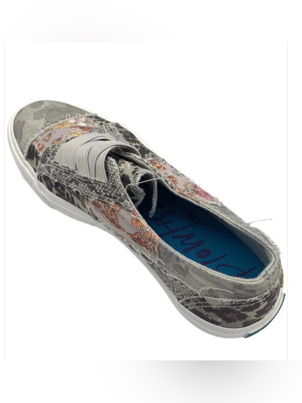 New without Box Malibu Blowfish Women’s Grey Mixed-Pattern Slip-On Sneakers - Picture 3 of 4